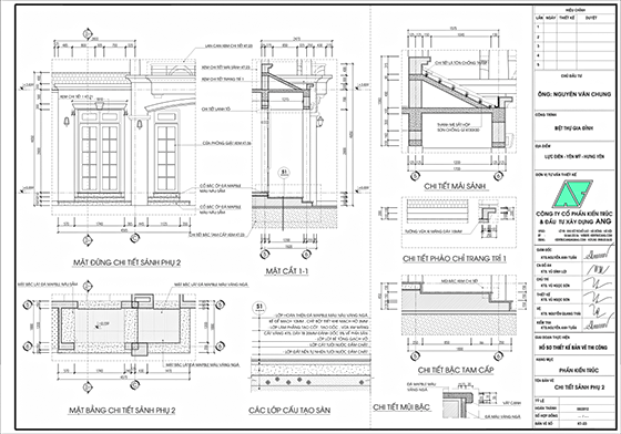 Một bộ hồ sơ bản vẽ thi công bao gồm những gì?5