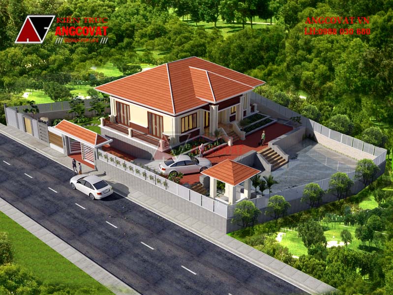 Nhà 1 tầng 3 phòng ngủ 2