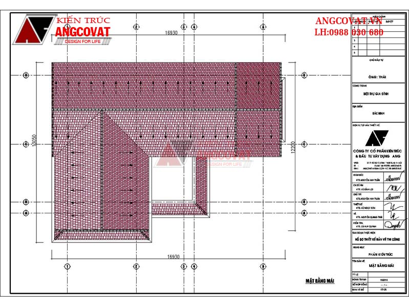 Mẫu thiết kế nhà biệt thự 3 tầng hình chữ L mái ngói 130m2 - 7