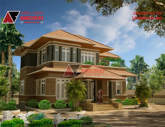 Nhà biệt thự 2 tầng 4 phòng ngủ kiểu Thái 140m2 1