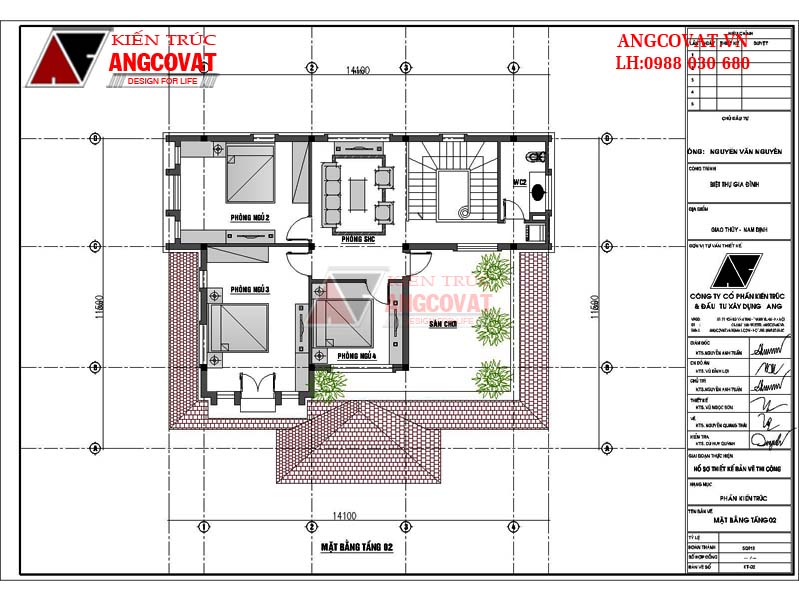 Nhà biệt thự 2 tầng 4 phòng ngủ kiểu Thái 140m2 4