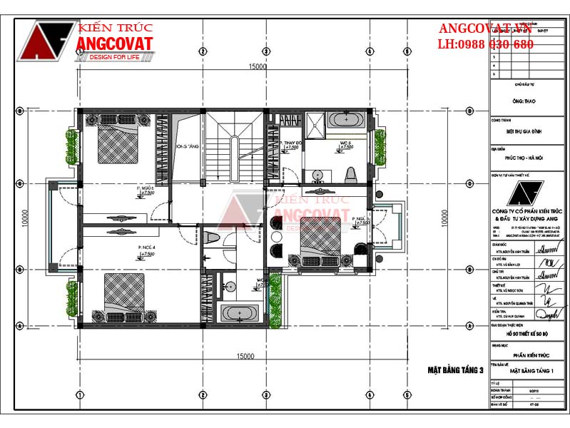 Hình ảnh kiến trúc nhà 3 tầng đẹp phong cách châu âu mặt tiền 10m 66