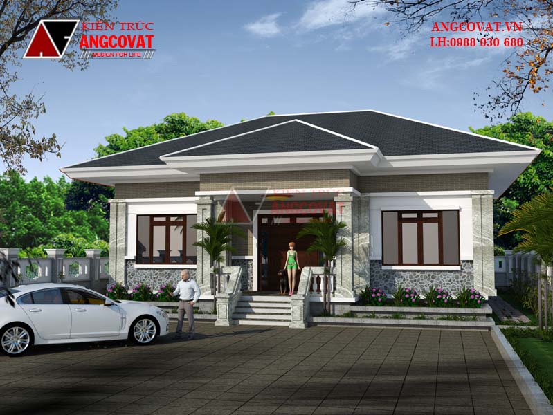 Mẫu nhà cấp 4 sang trọng 3 phòng ngủ 140m2 1