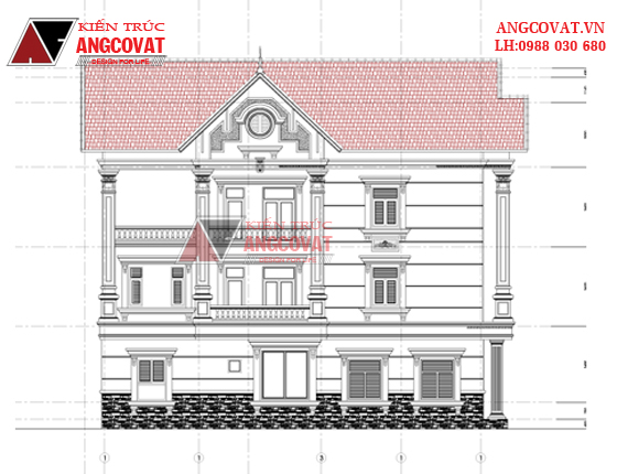 Thiết kế nhà ống 3 tầng kiểu Pháp đẹp