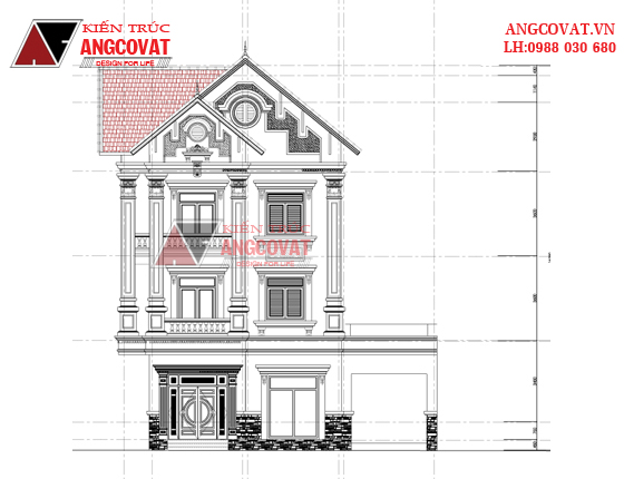 mẫu nhà ống 3 tầng kiểu pháp đẹp