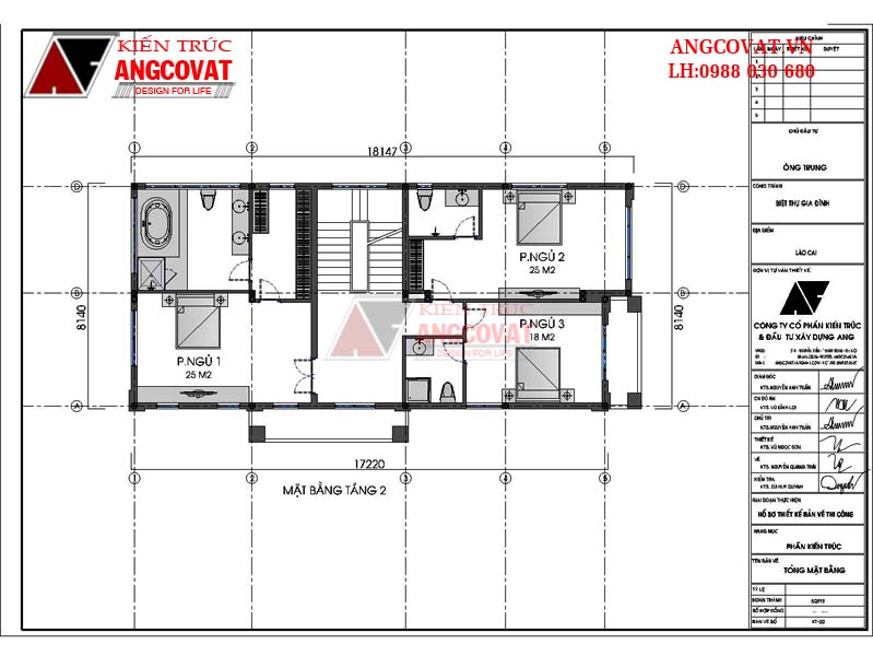 Bản vẽ thiết kế nhà ống 3 tầng kiêu Pháp
