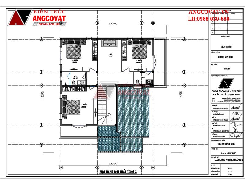 Mẫu biệt thự 2 tầng mái thái 5 phòng ngủ 120m2 ở Hà Nam 6