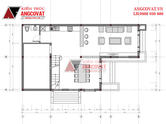 Bản vẽ thiết kế chi tiết nhà 3 tầng 4