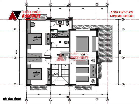 Biệt thự 2 tầng 3 phòng ngủ mái ngói 3