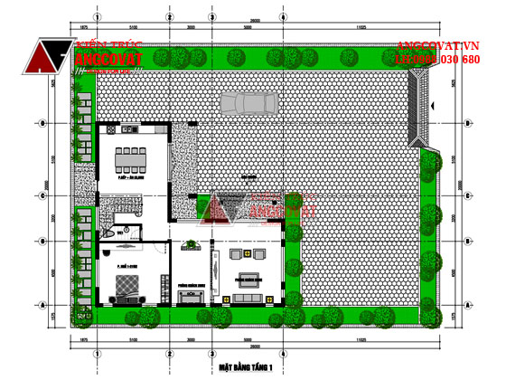 Kiến trúc nhà 2 tầng hình chữ L 100m2 3