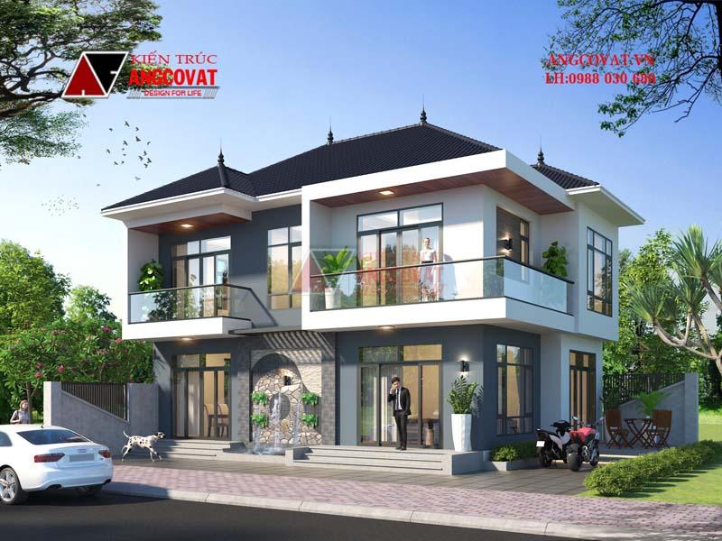 Không gian sống tràn ngập ánh sáng tự nhiên trong mẫu biệt thự nhà kính 2 tầng