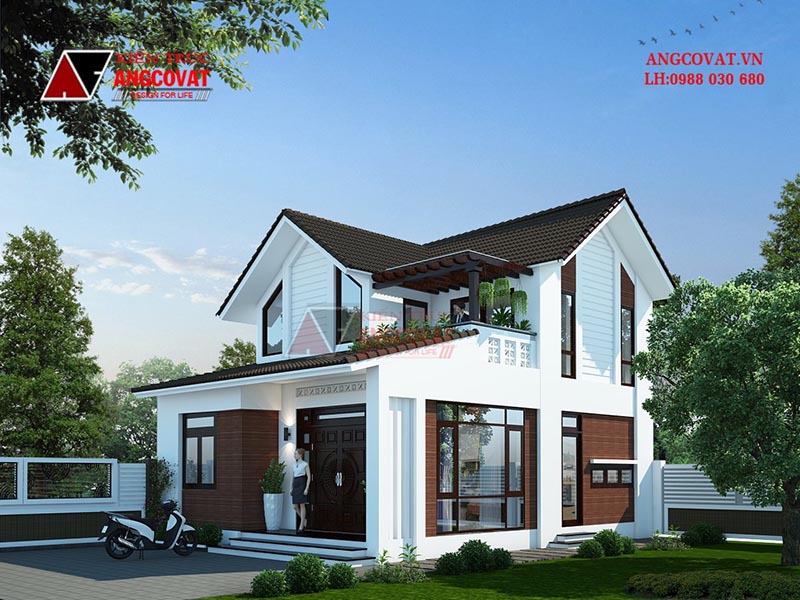 Nhà vườn kiến trúc hiện đại mái thái 8x10m 3 phòng ngủ mới nhất hiện nay