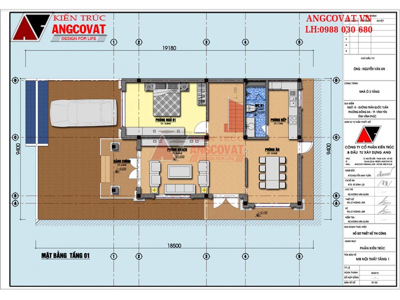 Tầng 2 của thiết kế nhà 2 tầng 2 phòng ngủ 1 phòng thờ gồm: Ban công: 3m2, Sân chơi: 4.8m2, Phòng thờ: 6.8m2, Phòng ngủ 2: 18.8m2, Sảnh tầng: 3m2, Phòng kho: 6.7m2, Phòng gym: 10.5m2, WC2: 7.2m2, Sân phơi: 7.2m2.