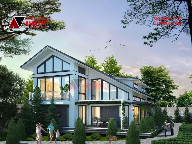 Vẻ đẹp độc đáo của mẫu nhà có sân vườn 15x10 2 tầng diện tích 130m2 hiện đại