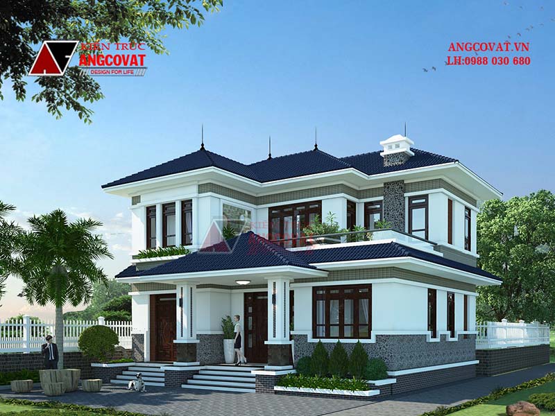 Mẫu nhà vườn không gian sống xanh 150m2 4 phòng ngủ vô cùng tiện nghi mái Nhật đẹp