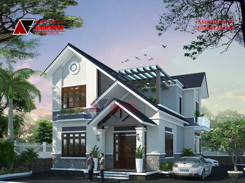 Nhà biệt thự 10x18m 2 tầng mái thái tại Đồng Nai 160m2/sàn