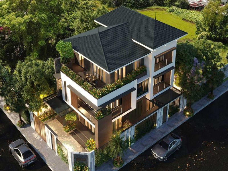 Phối cảnh mẫu biệt thự 3 tầng 500m2 siêu khủng