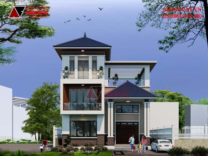 Cùng Angcovat ngắm nhìn thiết kế nhà 3 tầng 4 phòng ngủ