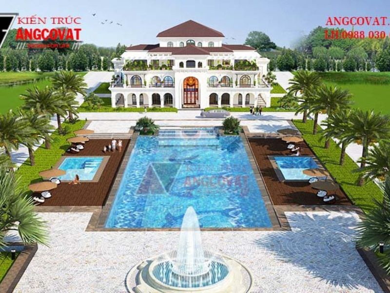 Mặt bằng biệt thự 3 tầng 7 phòng ngủ 3000m2 xứng tầm đẳng cấp giới thượng lưu