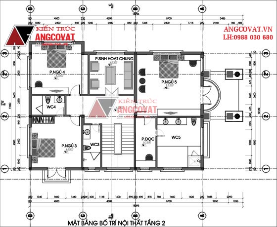 Hình ảnh ngôi nhà 3 tầng mái thái 10x18m 3