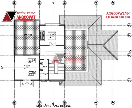 Hình ảnh ngôi nhà 3 tầng mái thái 10x18m 4