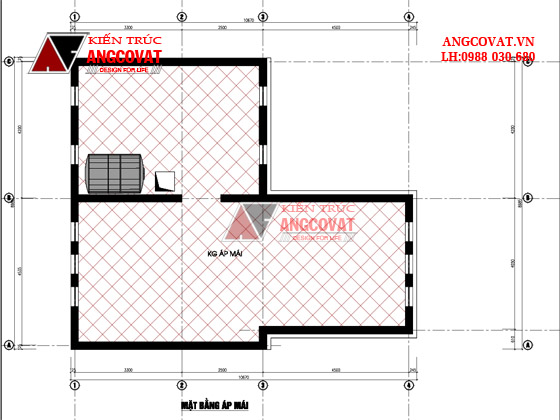 Mẫu nhà 2 tầng mái lệch 90m2 mặt tiền 9m 4