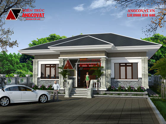 Khám phá các mẫu thiết kế nhà 1 tầng 3 phòng ngủ đẹp 7