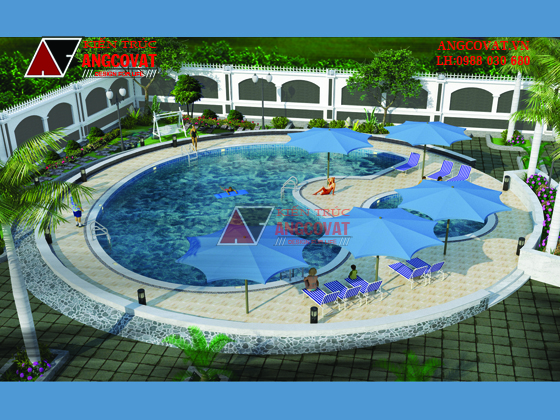 Mẫu thiết kế bể bơi gia đình 1
