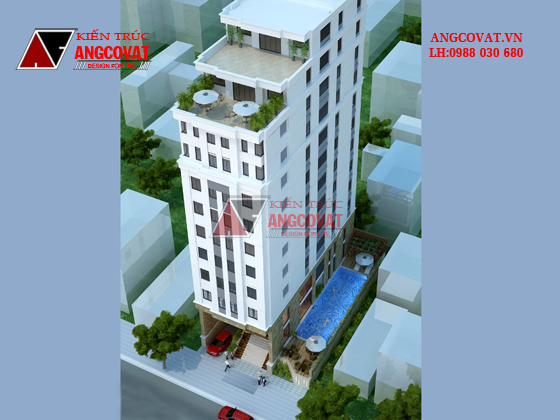 Mẫu thiết kế khách sạn mini tiêu chuẩn 2 sao 10x25m 2