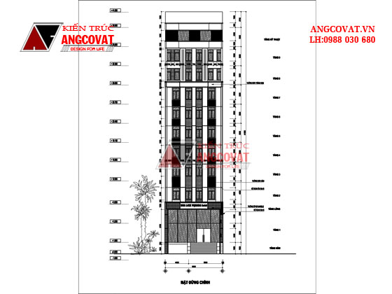 Mẫu thiết kế khách sạn mini tiêu chuẩn 2 sao 10x25m 15