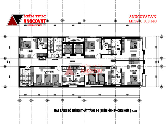 Mẫu thiết kế khách sạn mini tiêu chuẩn 2 sao 10x25m 8