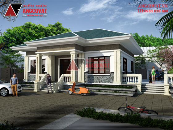 Khám phá các mẫu thiết kế nhà 1 tầng 3 phòng ngủ đẹp 11