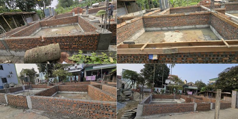 Tính diện tích phần móng