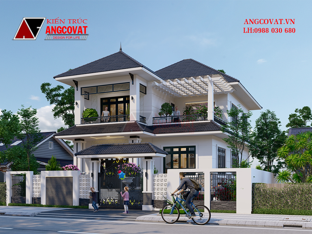 Giá thiết kế nhà 2 tầng mái nhật đẹp