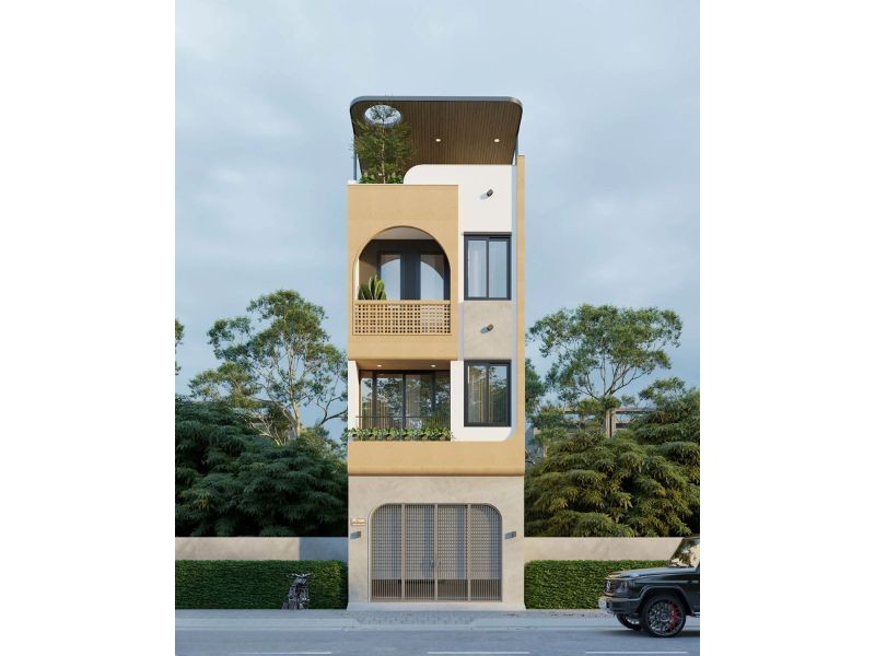 Không gian sống đơn giản sang trọng có thang máy