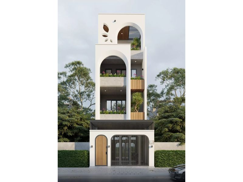 Không gian nhà 5 tầng mang vẻ đẹp tinh tế