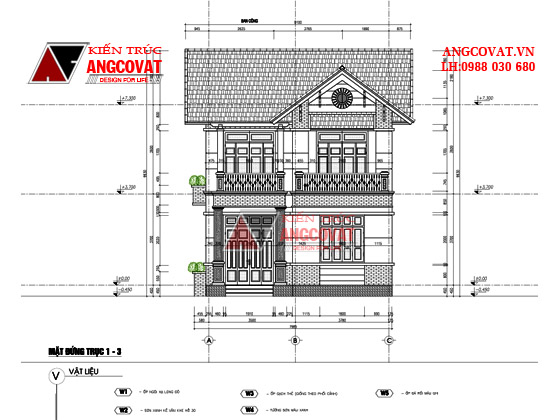 Thiết kế nhà 2 tầng hình chữ L 60m2 đến 70m2 mặt tiền 7m - 7