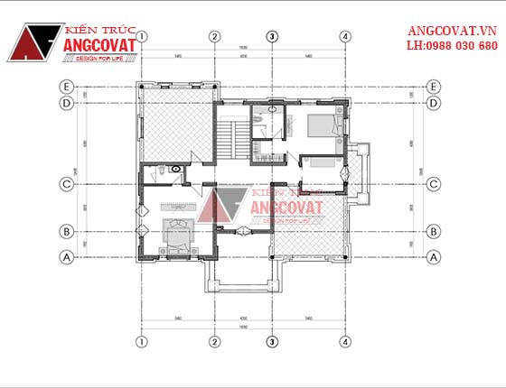 Thiết kế nhà 3 tầng có gara tân cổ điển 6