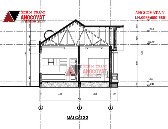 Thiết kế nhà cấp 4 3 phòng ngủ diện tích 120m2 mái ngói 8