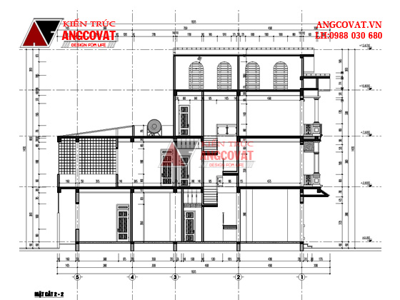 Thiết kế nhà mặt tiền 5.5m 3 tầng phong cách tân cổ điển 6