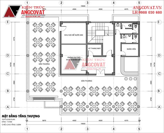 mặt bằng 4 thiết kế khách sạn 2 sao phong cách hiện đại