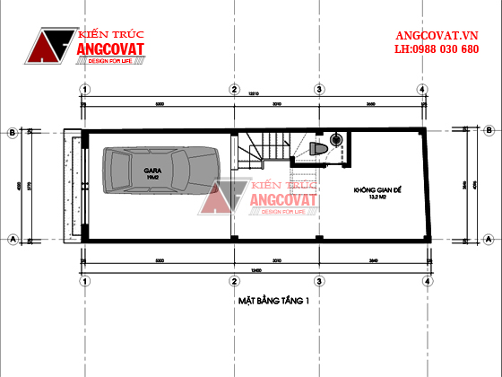 Mẫu nhà ống mặt tiền 4m 50m2 4 tầng hiện đại 3