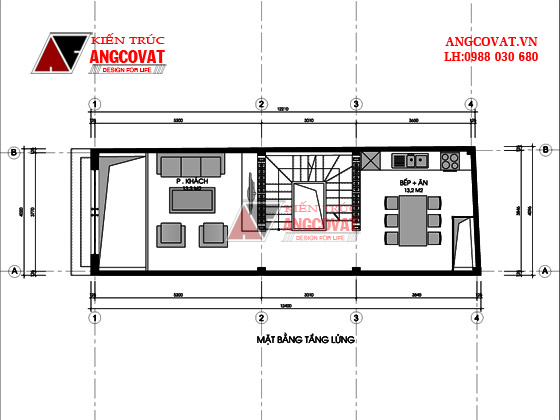 Mẫu nhà ống mặt tiền 4m 50m2 4 tầng hiện đại 4