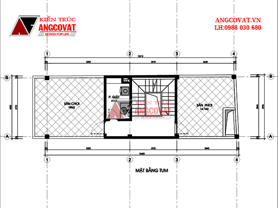 Mẫu nhà ống mặt tiền 4m 50m2 4 tầng hiện đại 7