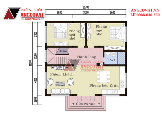 Nha+Tang+Lung Mẫu thiết kế nhà 1 tầng có gác lửng diện tích 120m2 ...