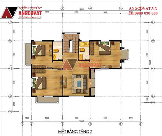 nhà 2 tầng mặt tiền 10m phong cách cổ điển 5