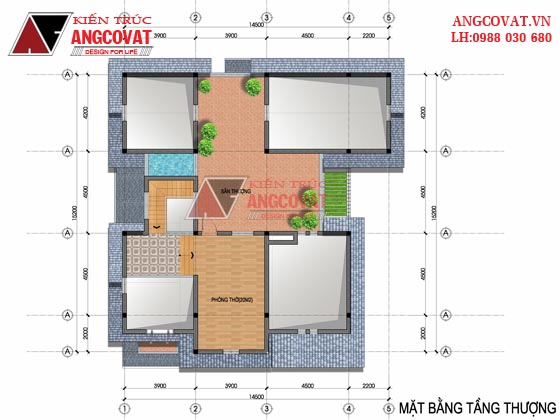 nhà biệt thự 2 tầng mái thái hiện đại diện tích 120m2 5