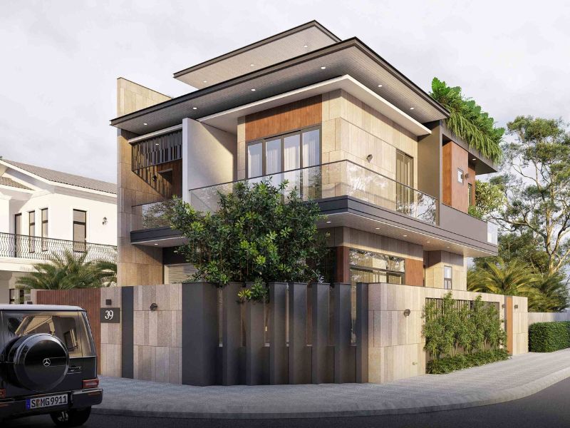 Biệt thự 2 tầng 2 mặt tiền sang trọng