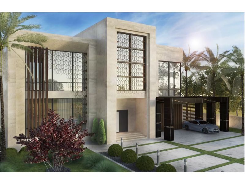 Biệt thự vườn 2 tầng mái bằng hiện đại