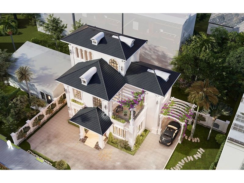 Bảng báo giá chi phí thiết kế biệt thự 2 tầng 220m2 tối ưu chi phí